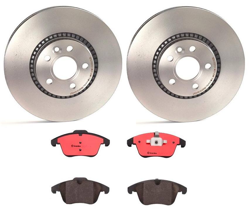 Land Rover Brakes Kit - Brembo Pads and Rotors Front (316mm) (Ceramic) LR027309 - Brembo 1535611KIT